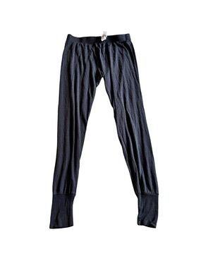 L.L. Bean 100% Silk Underwear Pants Black Long John's Women's Size M